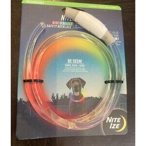 Nite Ize NiteHowl NHOR-07S-R3 LED Dog Collar Rechargeable Safety Disc-O Select